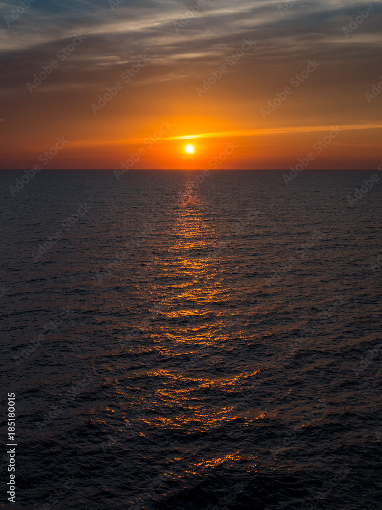 Sunset from a cruiseship