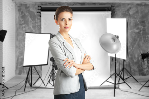 Modern photo studio interio...