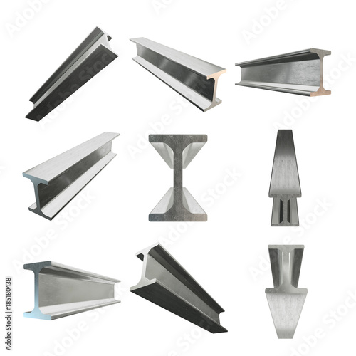 Tablou pe pânză Steel metallurgy I-beam profile set