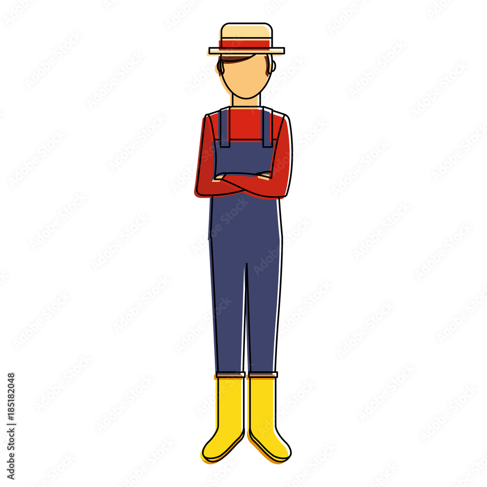 gardener avatar character icon vector illustration design