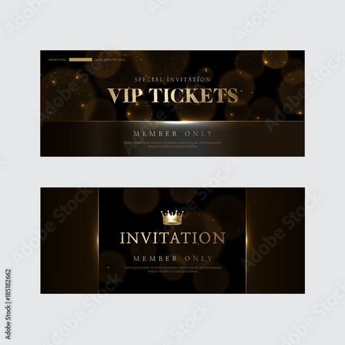 Luxury vip invitations and coupon backgrounds