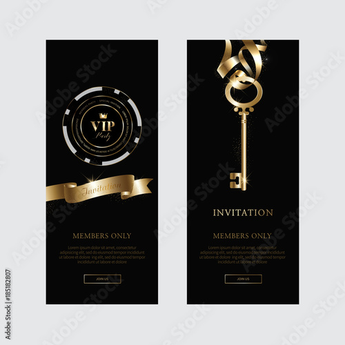 Luxury vip invitations and coupon backgrounds