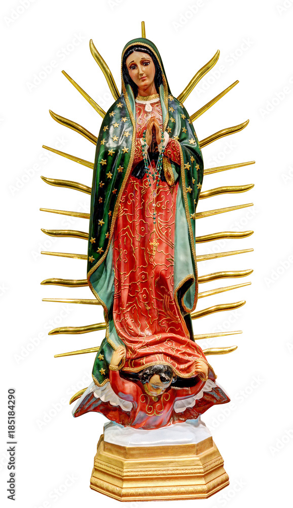 Our Lady of Guadalupe statue isolated Stock Photo Adobe Stock