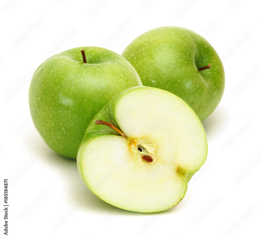 isolated green apple fruit on white background isolated green apple fruit on white background