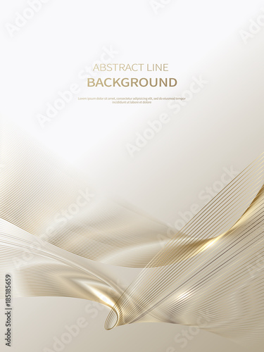 Abstract background of luxury gold lines