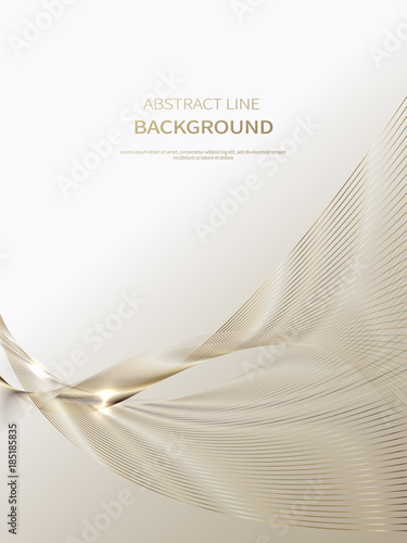 Abstract background of luxury gold lines