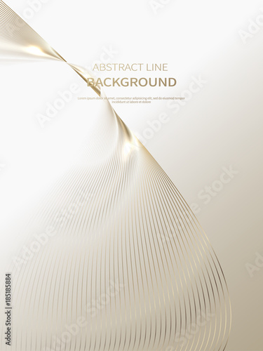 Abstract background of luxury gold lines