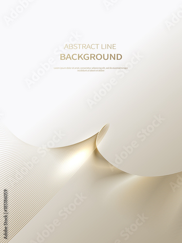 Abstract background of luxury gold lines