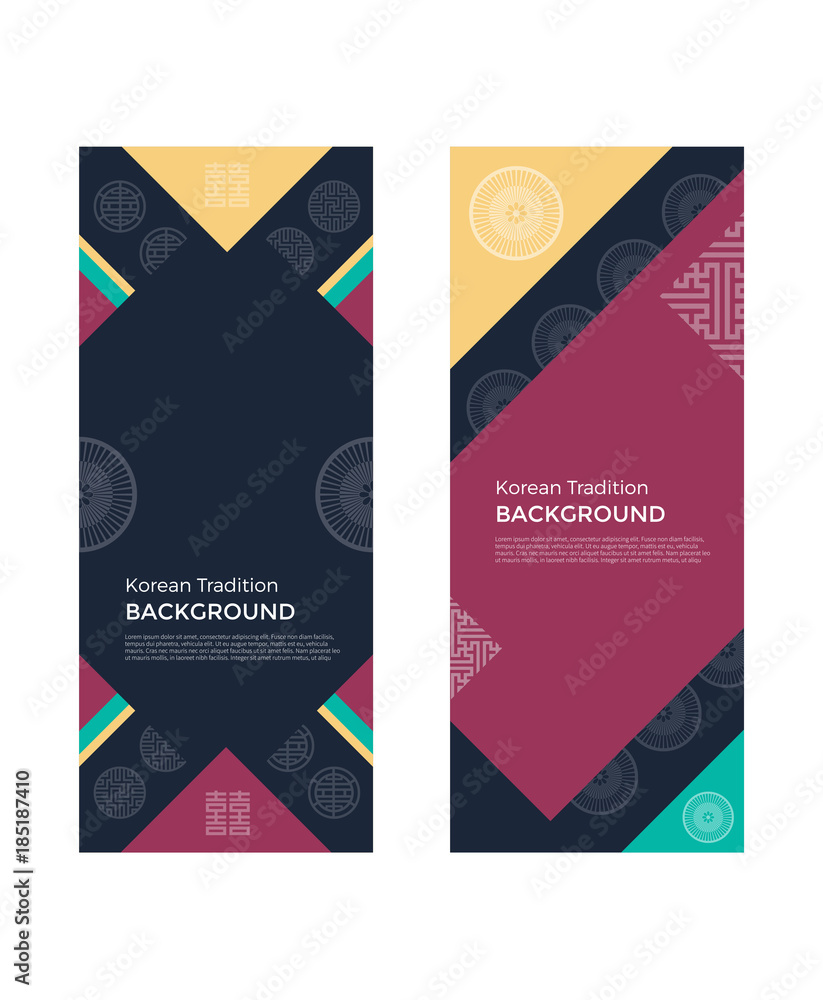Korean traditional pattern background banner Stock Vector | Adobe Stock