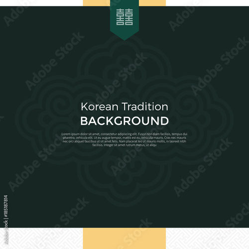 Fototapeta Naklejka Na Ścianę i Meble -  Korean traditional pattern background banner