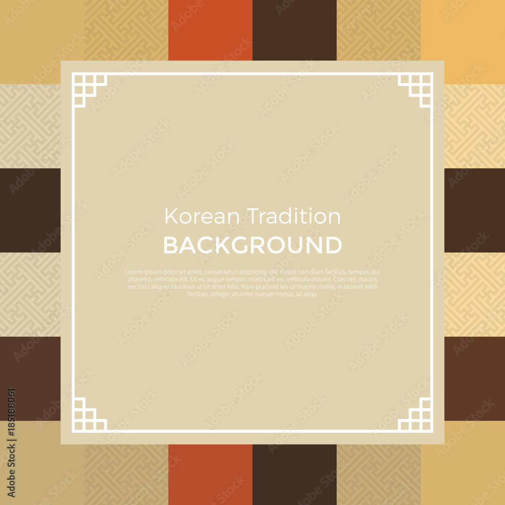 Korean traditional pattern background banner Stock Vector | Adobe Stock