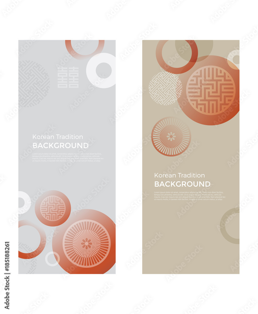 Korean traditional pattern background banner Stock Vector | Adobe Stock