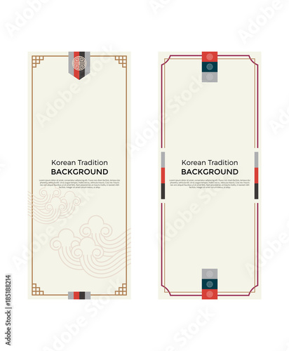 Korean traditional pattern background banner