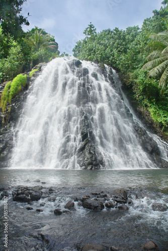 Kepirohi Waterfall located in Madolenihm Municipality  Pohnpei  Micronesia.  