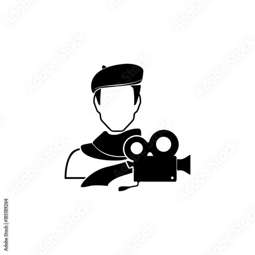 filmmaker avatar icon. Characters of professions Icon. Premium quality graphic design. Signs, symbols collection, simple icon for websites, web design, mobile app