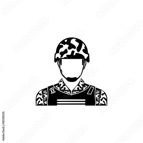 military avatar icon. Characters of professions Icon. Premium quality graphic design. Signs, symbols collection, simple icon for websites, web design, mobile app