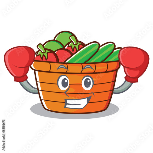 Boxing fruit basket character cartoon