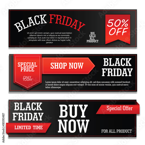 Web banner black friday template