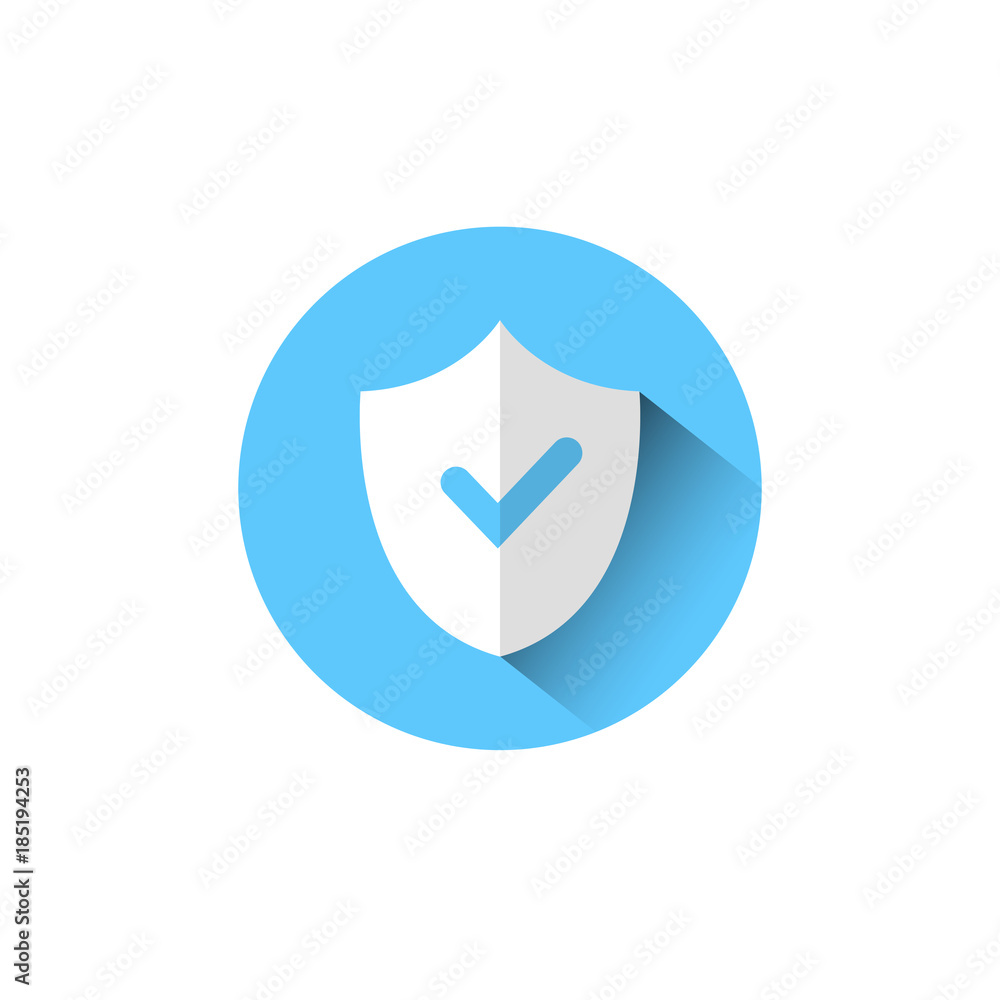 Shield With Check Mark Icon Blue Protection Shield With Check Mark Icon Blue Protection