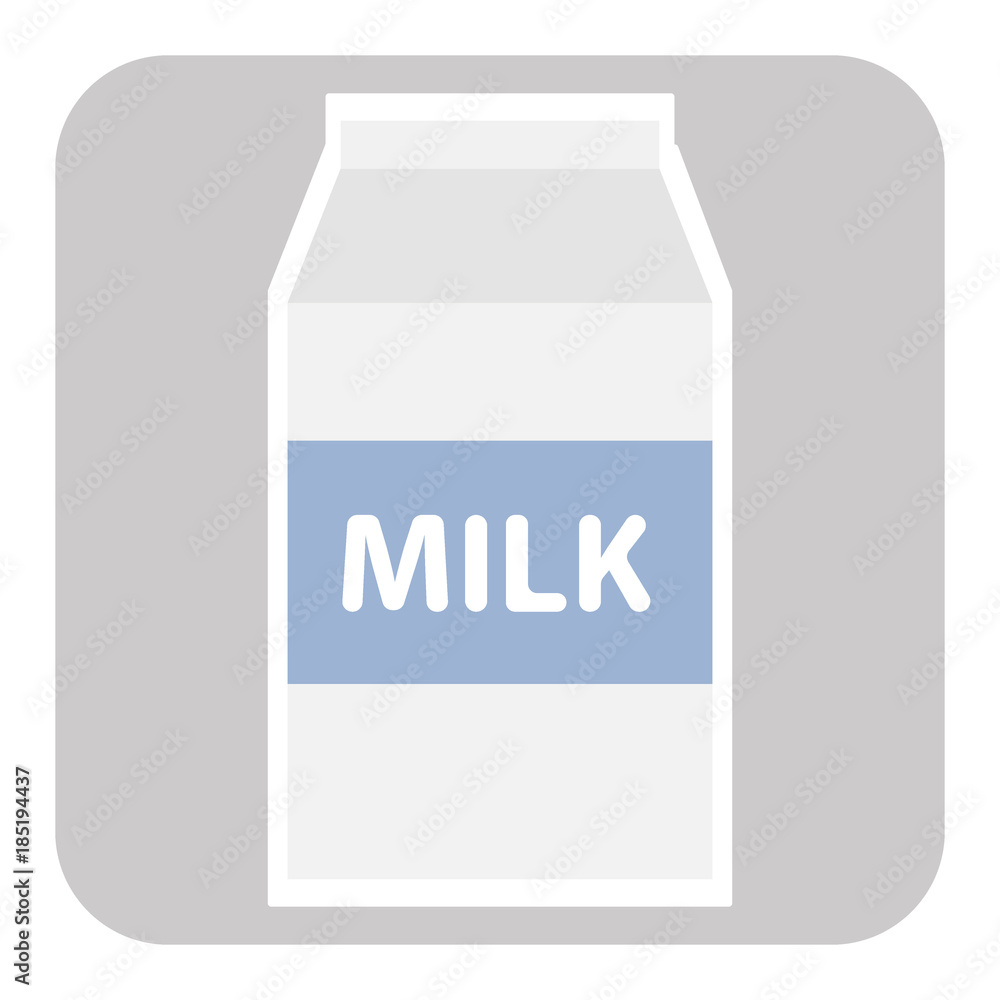 paper packet with milk isolated on white. vector