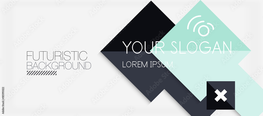 Square shapes banner design, geometric abstract background Square shapes banner design, geometric abstract background