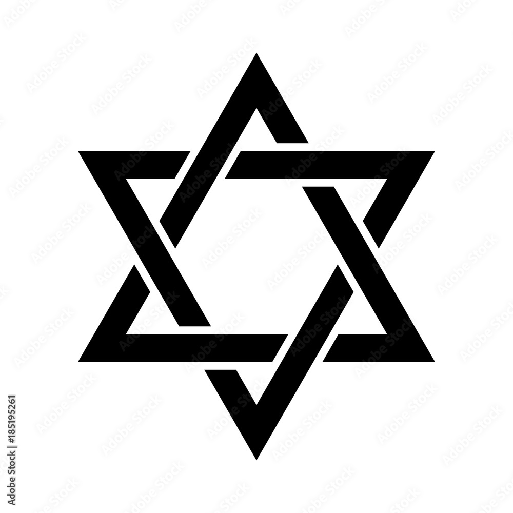 Fototapeta premium «Magen David» (The Shield of David, or The Star of David, or The Seal of Solomon), the Jewish Hexagram. Traditional Hebrew sign and one of the main symbols of Israel, Judaism and Jewish identity.