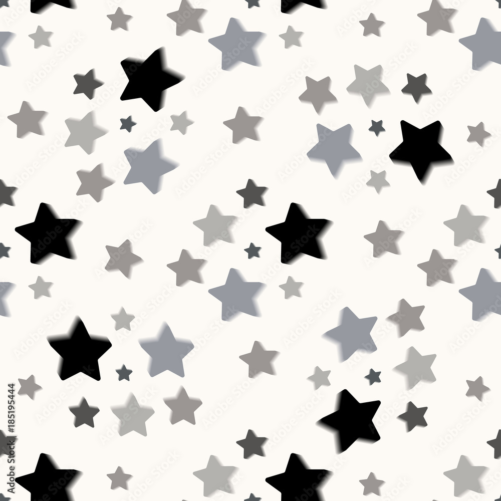 Stars Seamless Pattern With Shadow Stars Seamless Pattern With Shadow