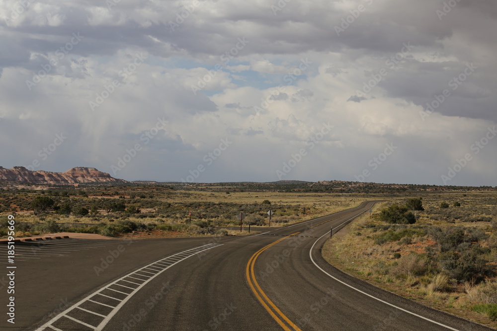 Road in the desert in Arizona