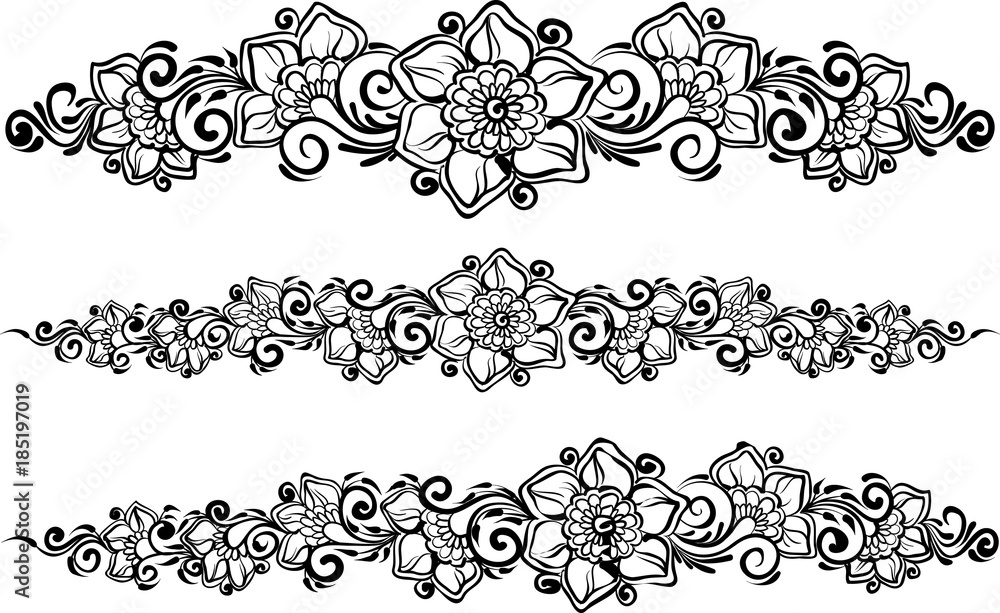 Ethnic indian line art border Ethnic indian line art border