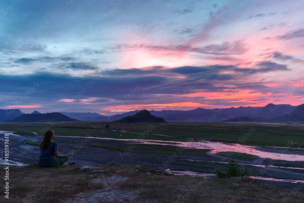 Beautiful sunset in Pinatubo