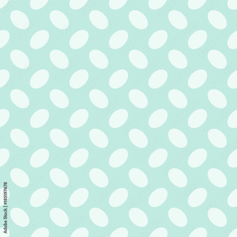 Seamless geometric pattern, easter eggs on light green background, stripes abstract template, vector illustration