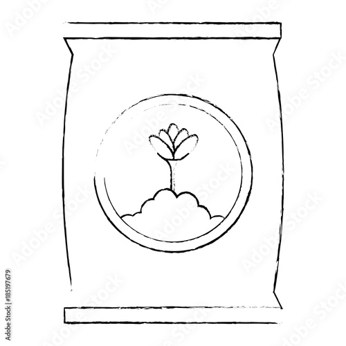 fertilizer bag isolated icon vector illustration design