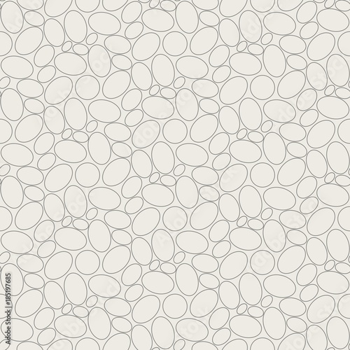Seamless geometric pattern, many eggs nicely arranged on light brown background, stripes abstract template, vector illustration