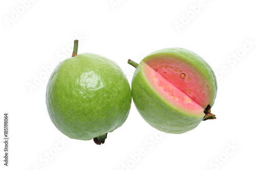 guava fruits on white