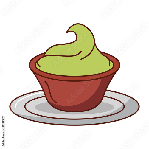 delicious guacamole sauce icon vector illustration design
