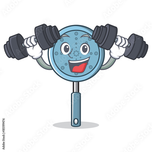 Fitness skimmer utensil character cartoon
