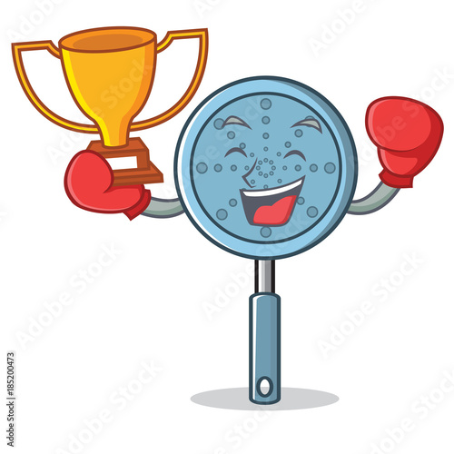 Boxing winner skimmer utensil character cartoon