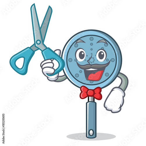 Barber skimmer utensil character cartoon