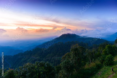 Mon Sone View Point, Doi Pha Hom Pok National Park, Angkhang mountain, chiang mai, Thailand © sirastock