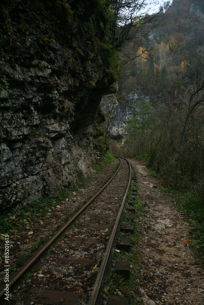 Railway in the mountains Railway in the mountains