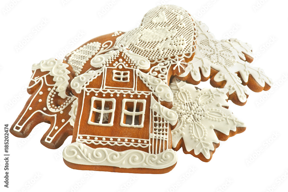 gingerbread on white background gingerbread on white background