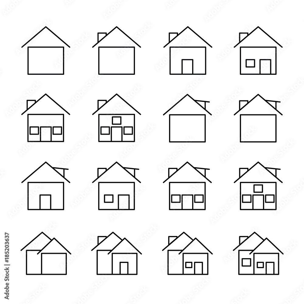 Fototapeta premium house icon vector