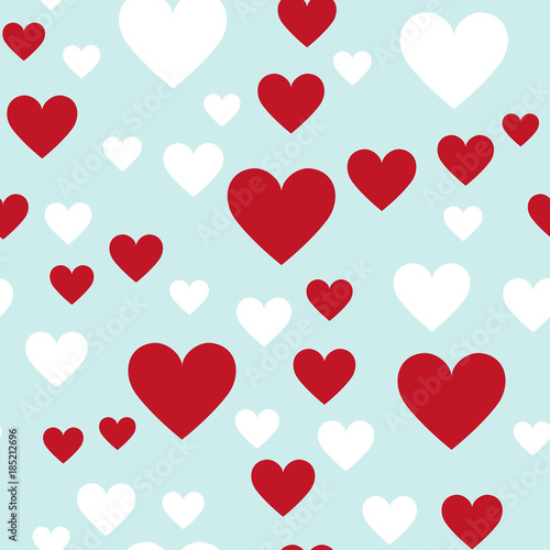 Vector seamless pattern hearts for valentine day