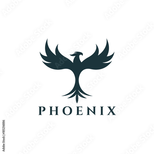Phoenix logo. Easy to change size, color and text