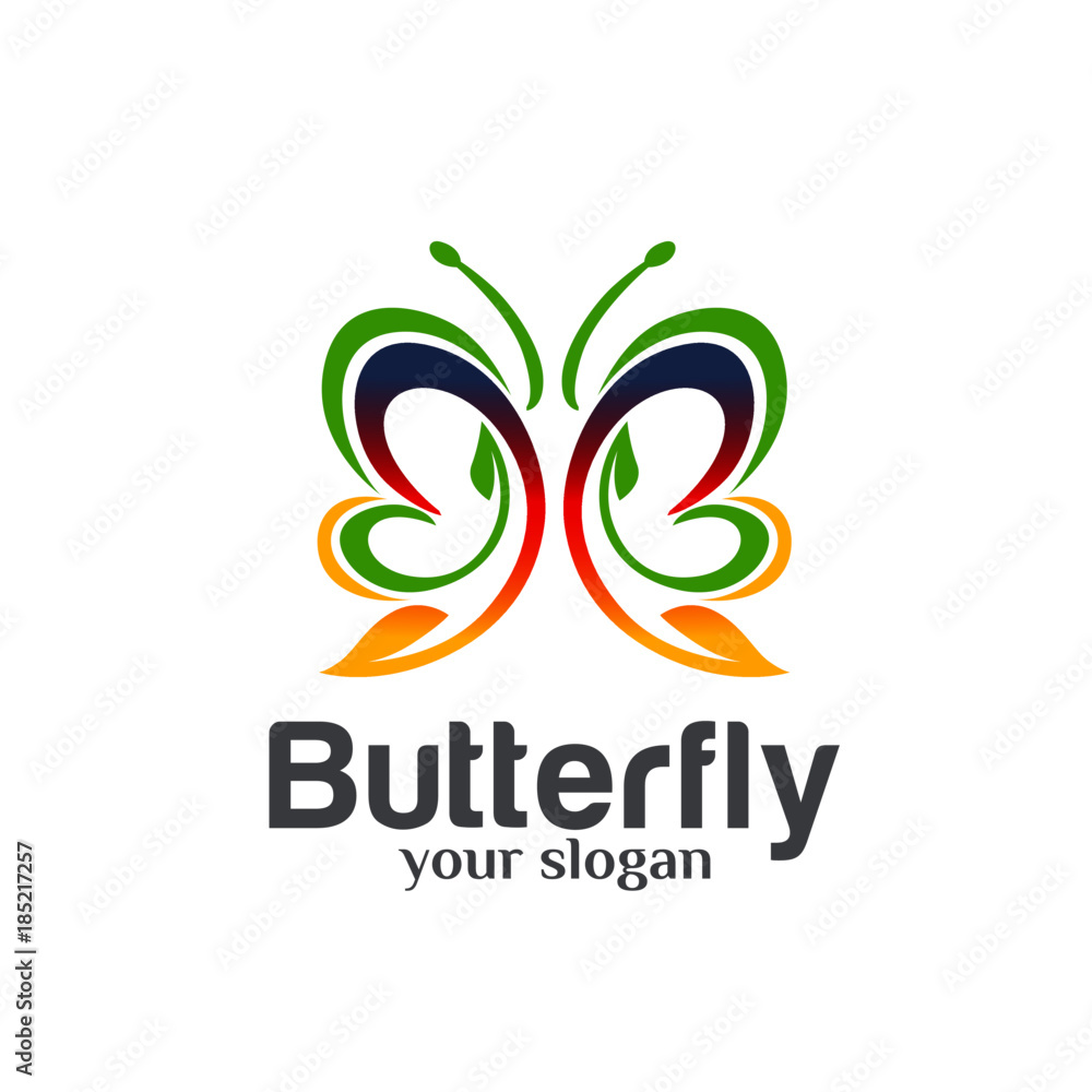 Fototapeta premium Butterfly Logo Design Template Vector 