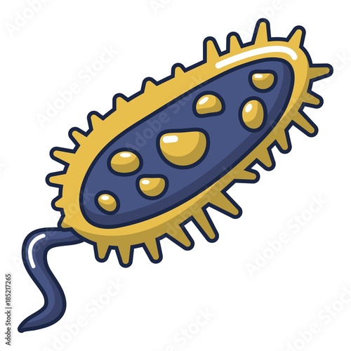 Microbe icon, cartoon style