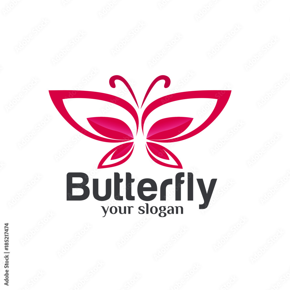 Fototapeta premium Butterfly Logo Design Template Vector 