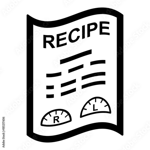 Medical recipe icon, simple style