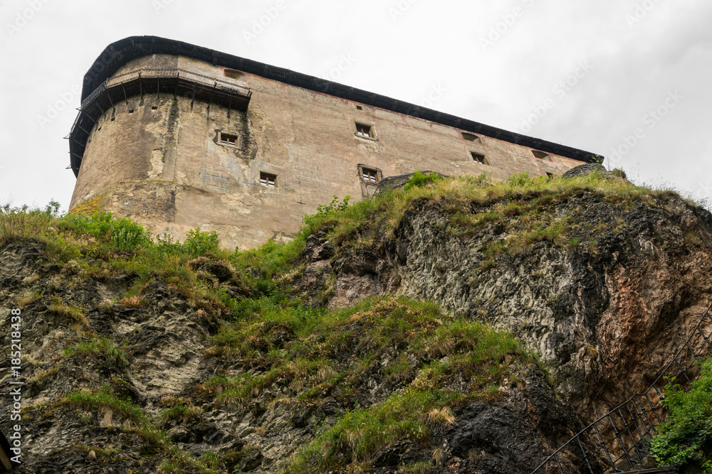 Fortress of Orava castle on the rock