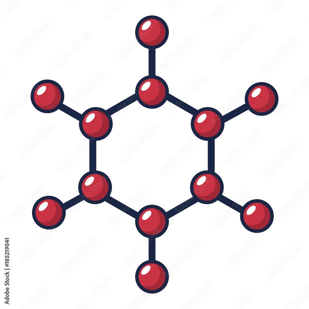Molecule icon, cartoon style Molecule icon, cartoon style